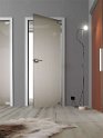 Porta vetrata battente satinata